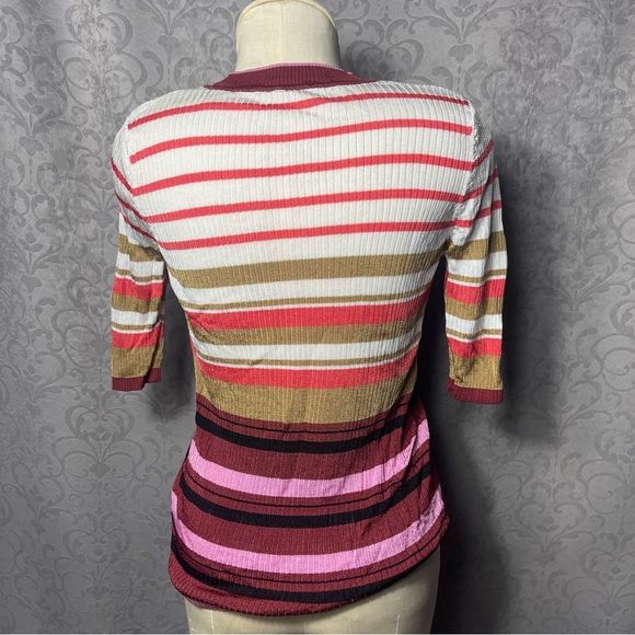 Anthropologie Scotch & Soda Anja Sweater Striped Tee Sz L - Picture 8 of 14